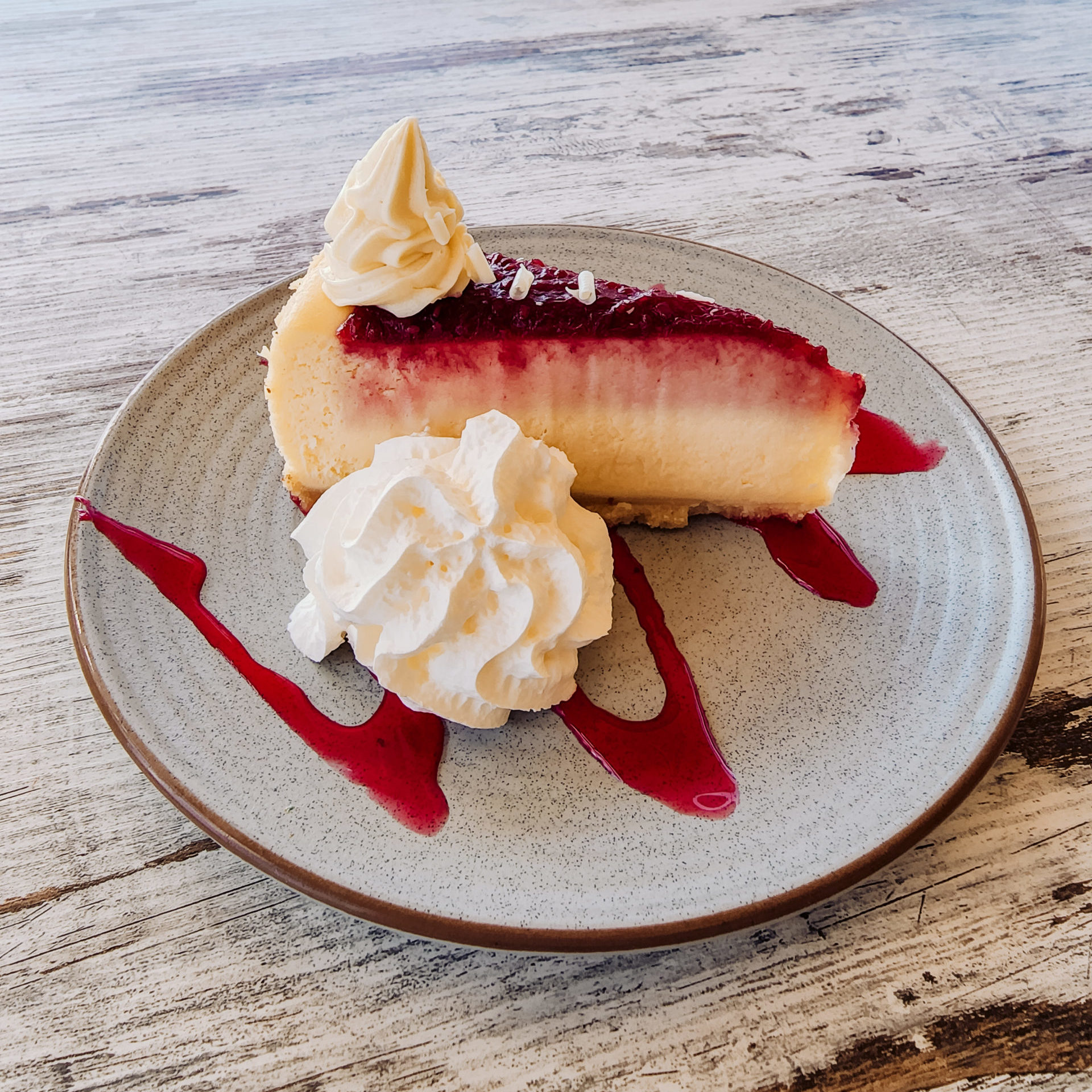 Dessert of the Month: Raspberry white chocolate cheesecake